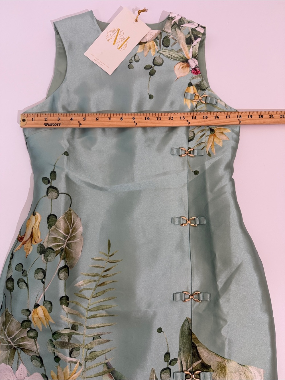 NWT Mestiza New York Serena Midi Dress Size 8 In Citron Tableau - Picture 8 of 12
